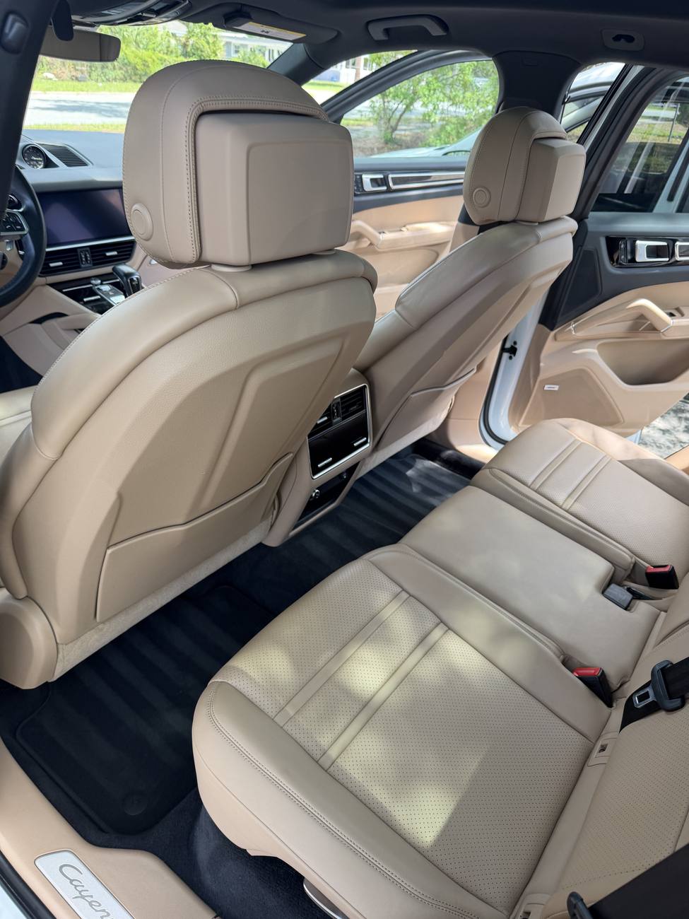 Porsche Cayenne rear seats after detail Orlando FL